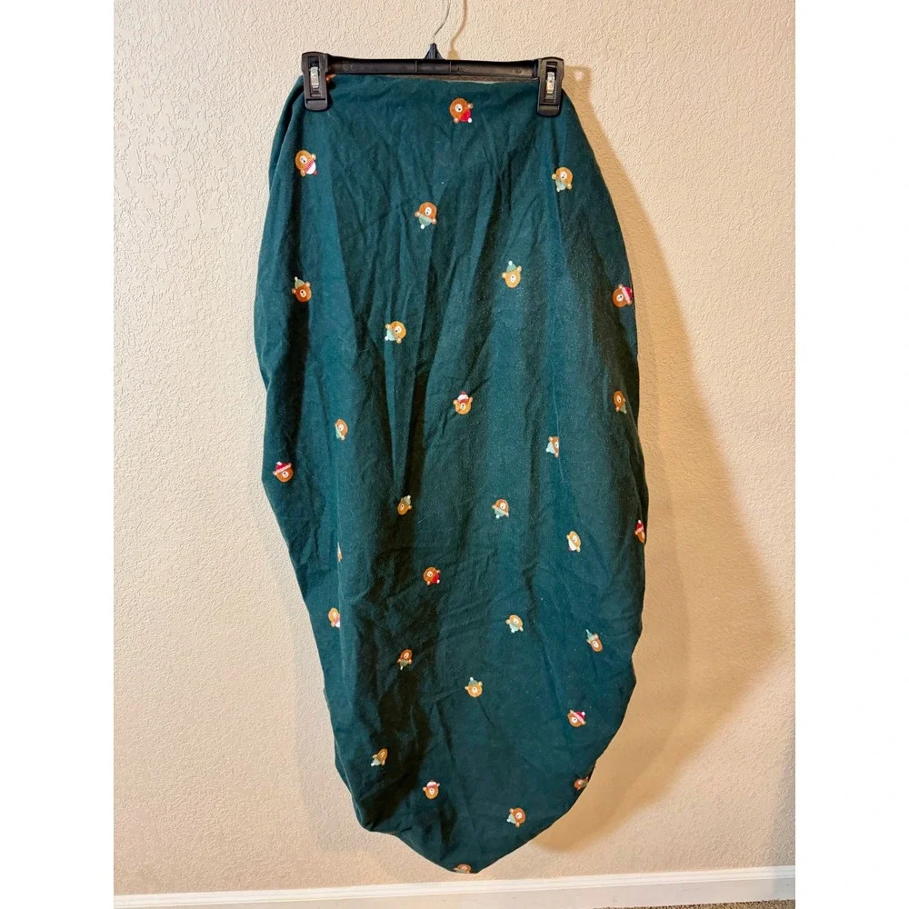 Crate &‎ Kids Festive Bears Organic Cotton Flannel Toddler Fitted Sheet 28x52x8